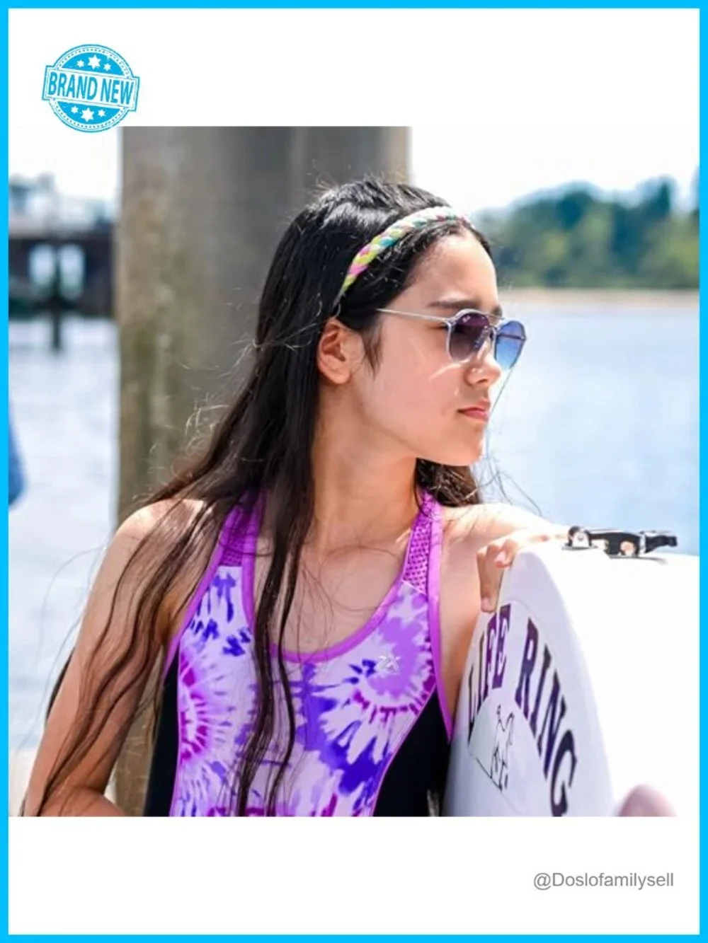 Adjustable Tie Dye Braided Headbands for Girls Women, Cotton Blend Stretch Hair